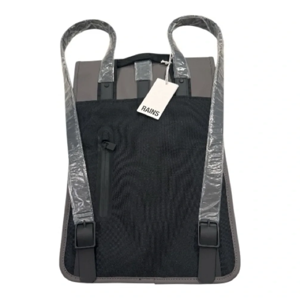 RAINS Mini 13020 Grey Water Resistant Backpack Laptop Bag NEW Unisex Men Women